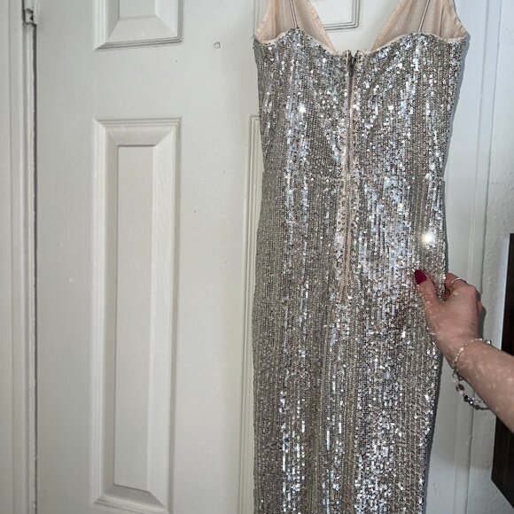 Sequin Bodycon Midi Dress - Picture 1 of 7